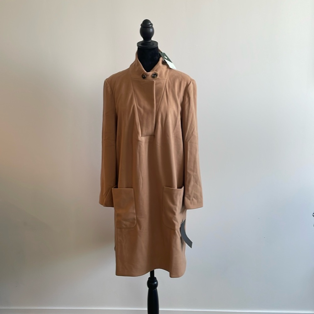 Tuckernuck Camel dress with elbow patches.